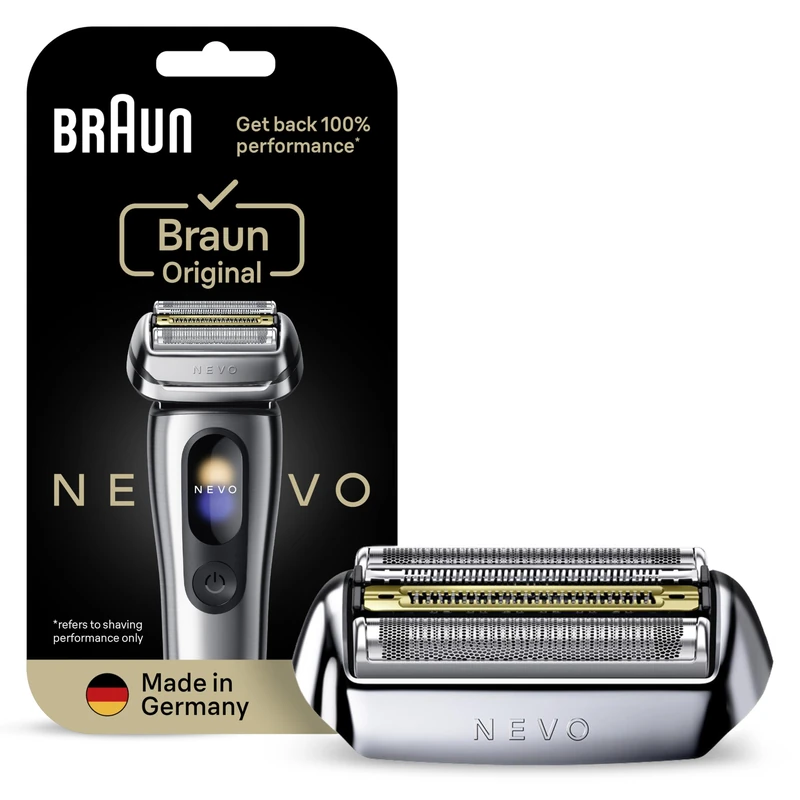 Braun NEVO Electric Shaver Original Replacement Head, Get Back 100% Performance, Compatible with NEVO Shavers, Silver