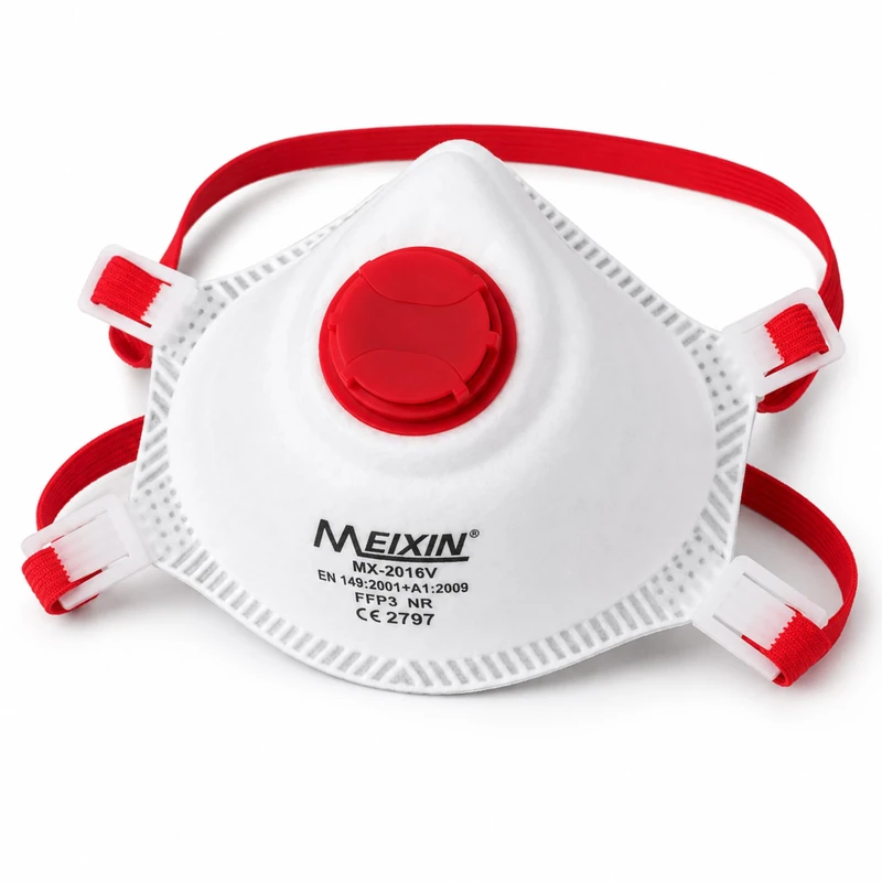 200pc FFP3 Respirator Disposable Mask with Valve|EN149, UKCA Certified|>99% 0.3 Micron Filtration Dust Mask for Asbestos, Silica, Sanding, Fumes & Viruses – Construction, Woodworking, DIY & Industrial