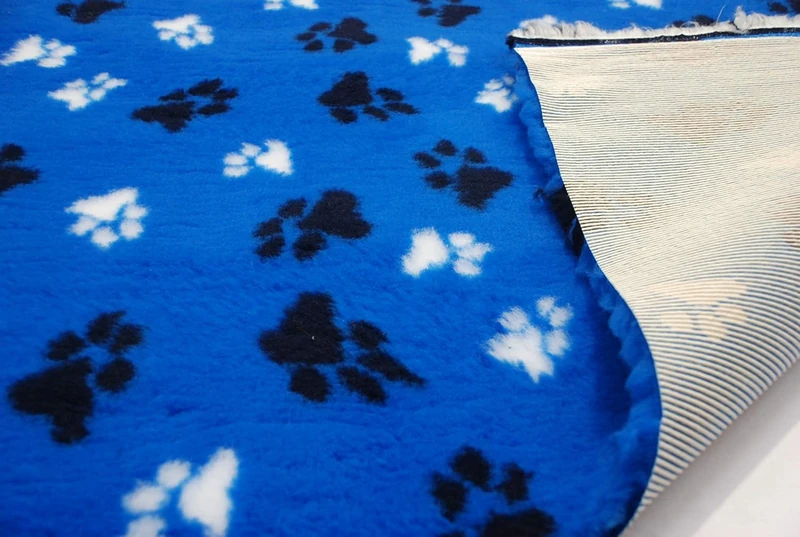 CRS Fur Fabrics Professional Non Slip Veterinary Dog Puppy Vet Bedding LG Paws - Royal Blue, Precut - 1Mtr-150cmx100cm