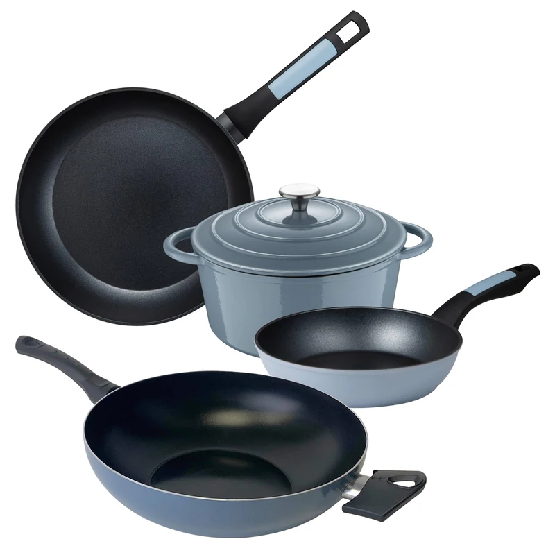 San Ignacio NOIA: NOIA 5-piece Set: Ø25 Saucepan, with lid, Set 2 Pans Ø20 and Ø26 and Wok Ø30 cm - Image 1