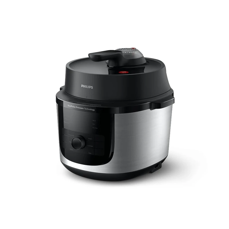 Philips Multicooker 3000 Series - Auto Pressure Release, DualPulse technology, 13in-1 presets, 6L pot Electric Pressure Cooker, 3 accessories included, PFAS-free Ceramic Coating, Silver (HD2616/70) - Image 1