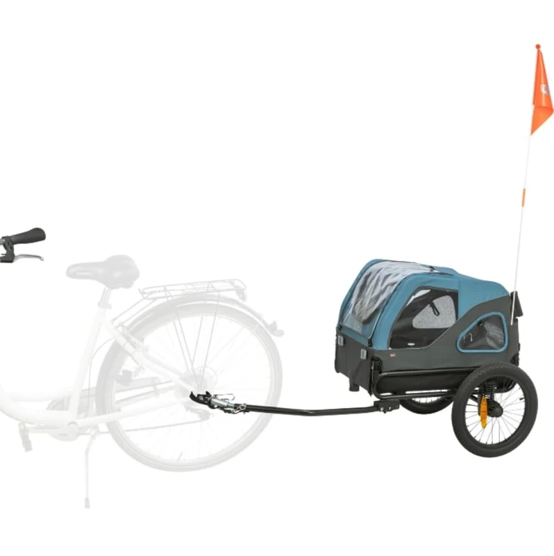 TRIXIE Dog Bicycle Trailer – Blue/Grey
