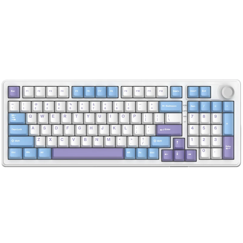 THE G-LAB KEYZ Elite 400 WB - Wireless Gaming Keyboard Tri Mode 2.4 GHz/Bluetooth/Cable - Mechanical Keyboard Hot Swap, Pre-Lubricated Switch, 5-Layer Gasket, RGB/Macro - Windows/Mac - US QWERTY