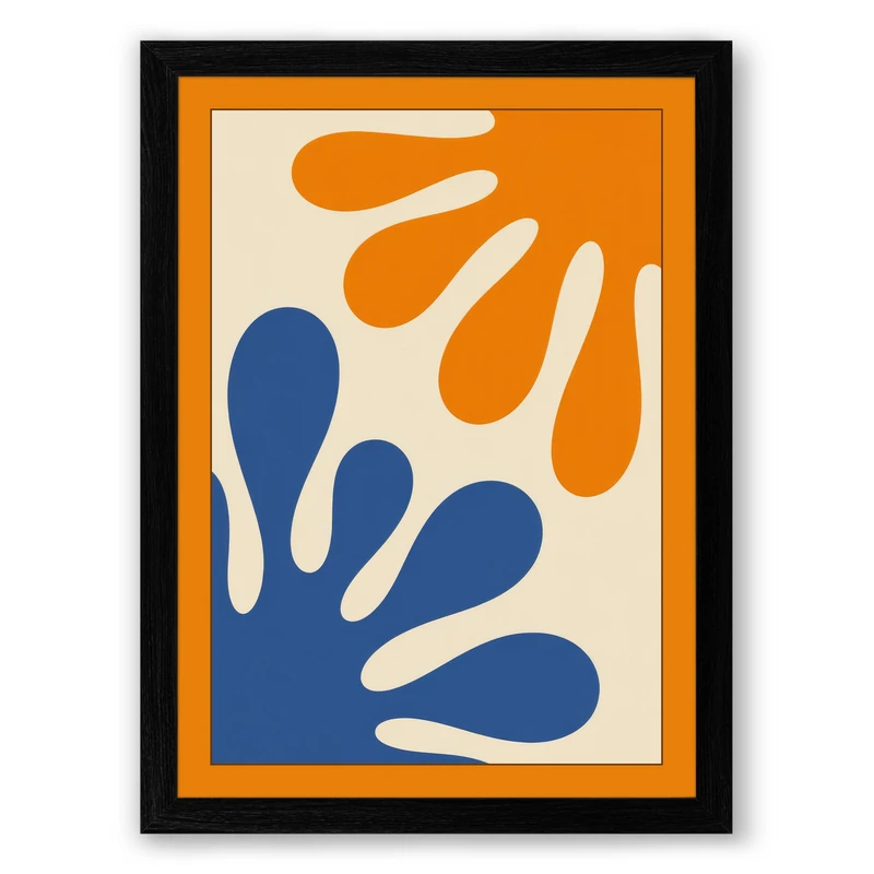 Hands in Motion Minimalist Framed Wall Art Print A1 (84.1×59.4cm) Black, Wall Decor for Living Room, Bedroom, Office & Home, Ready to Hang, Art Gift - Image 1