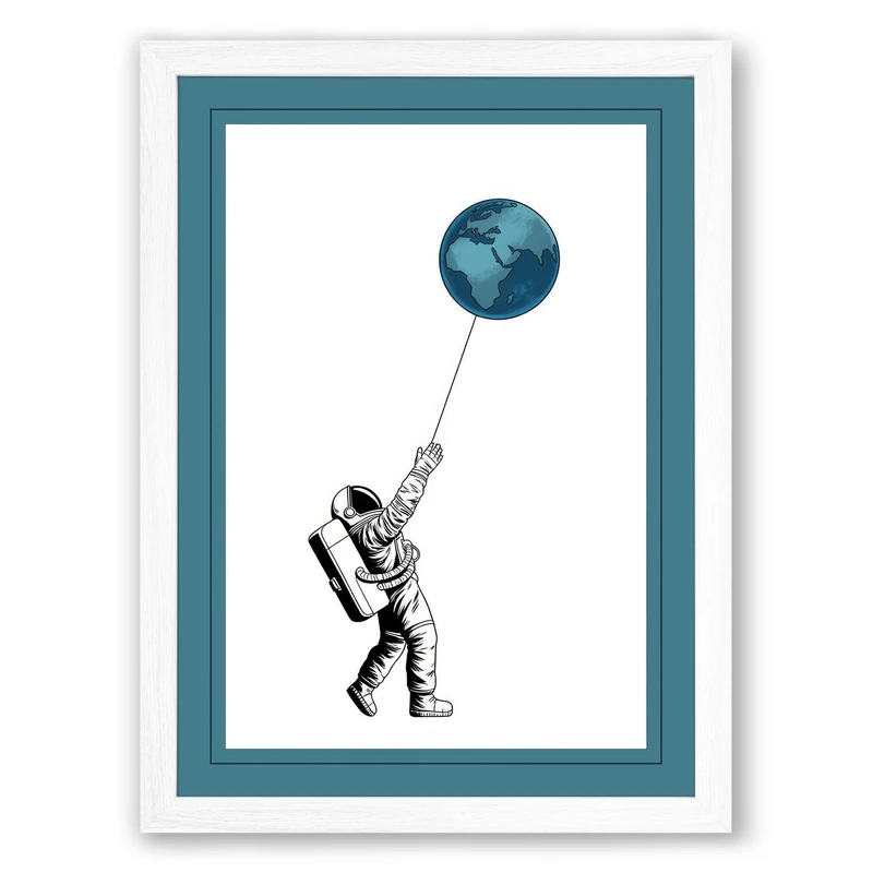 Reaching Home Modern Framed Wall Art Print A1 (84.1×59.4cm) White, Wall Decor for Living Room, Bedroom, Office & Home, Ready to Hang, Art Gift - Image 1