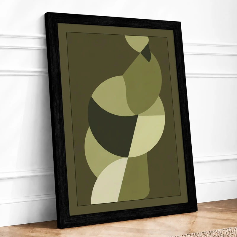 Organic Rhythm Minimalist Framed Wall Art Print A1 (84.1×59.4cm) Black, Wall Decor for Living Room, Bedroom, Office & Home, Ready to Hang, Art Gift