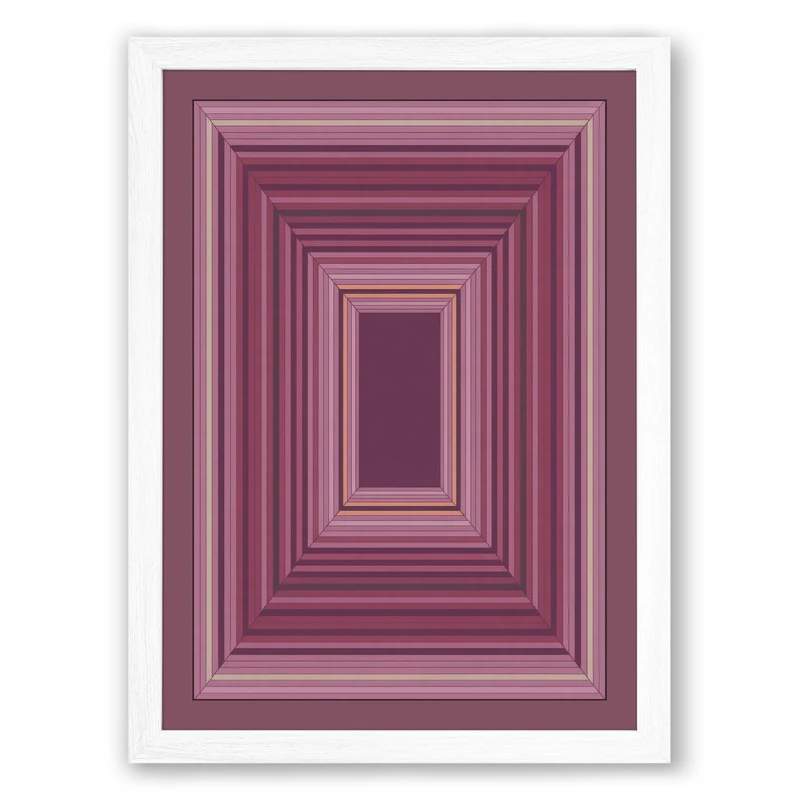 Nested Void Minimalist Framed Wall Art Print A1 (84.1×59.4cm) White, Wall Decor for Living Room, Bedroom, Office & Home, Ready to Hang, Art Gift - Image 1