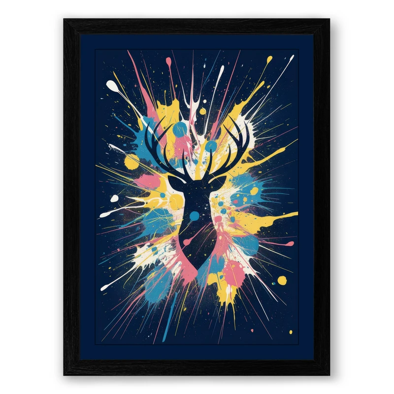 Inner Radiance Modern Framed Wall Art Print A1 (84.1×59.4cm) Black, Wall Decor for Living Room, Bedroom, Office & Home, Ready to Hang, Art Gift