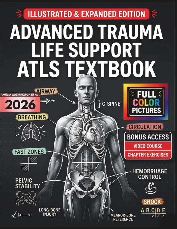 ADVANCED TRAUMA LIFE SUPPORT ATLS TEXTBOOK: Illustrated and Updated for 11th Edition | Practical Clinical Guide to xABCDE Methodology, Damage Control Resuscitation, and Emergency Trauma Care - Image 1