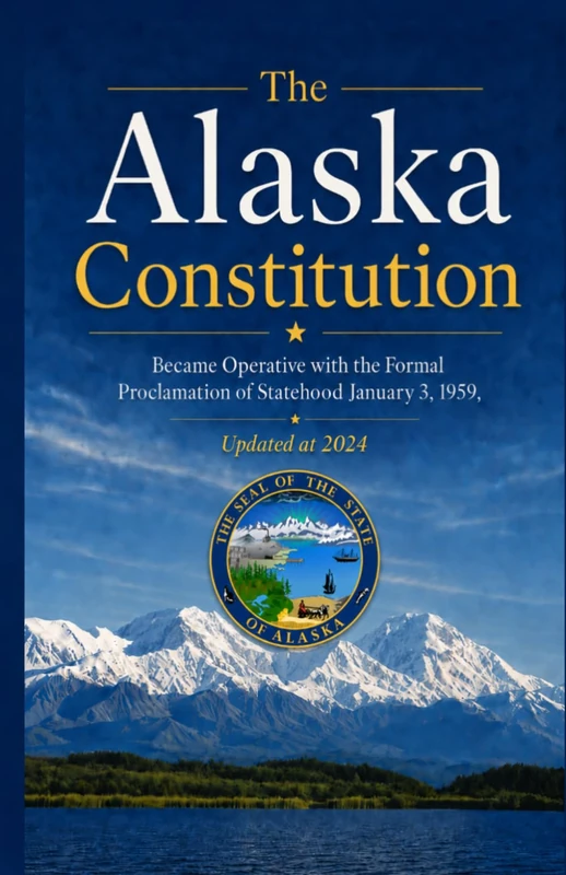 The Alaska Constitution: Became Operative with the Formal Proclamation of Statehood January 3, 1959, Updated at 2024 - Image 1