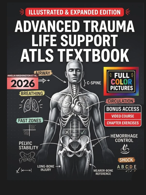ADVANCED TRAUMA LIFE SUPPORT ATLS TEXTBOOK: Illustrated and Updated for 11th Edition | Practical Clinical Guide to xABCDE Methodology, Damage Control Resuscitation, and Emergency Trauma Care