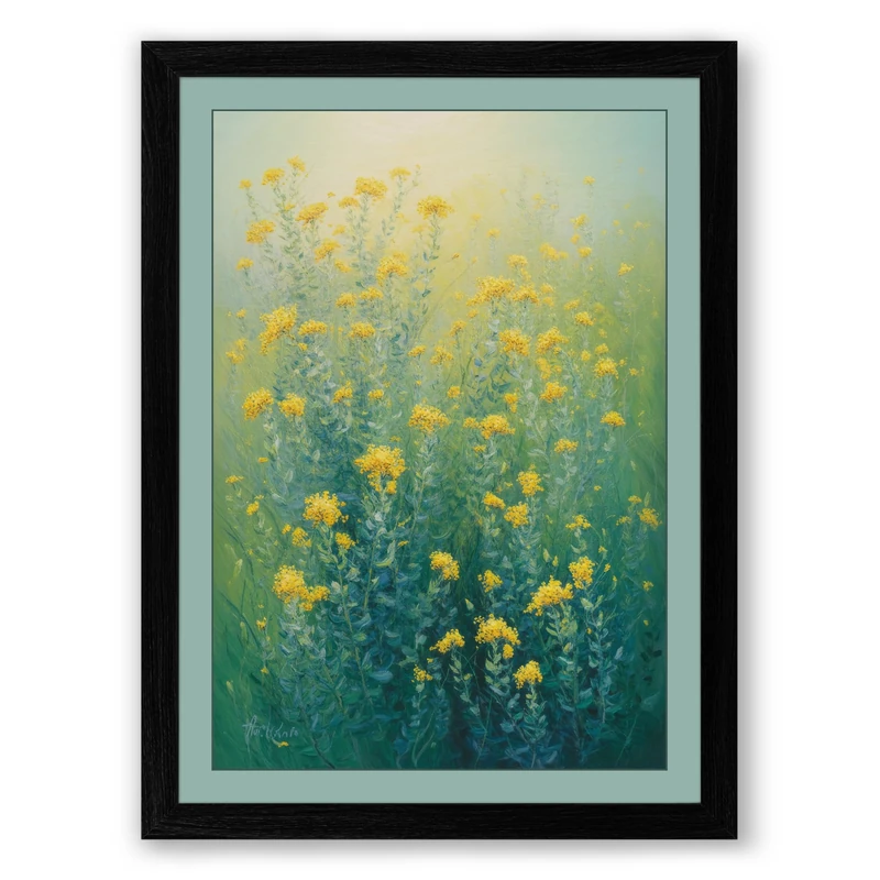 Wildflower Dream Botanical Framed Wall Art Print A1 (84.1×59.4cm) Black, Wall Decor for Living Room, Bedroom, Office & Home, Ready to Hang, Art Gift