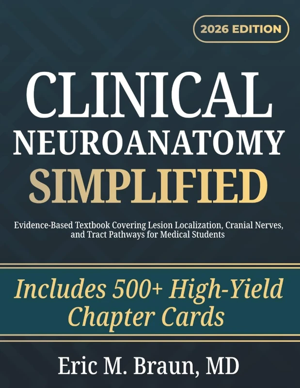 Clinical Neuroanatomy Simplified: Evidence-Based Textbook Covering Lesion Localization, Cranial Nerves, and Tract Pathways for Medical Students - Image 1