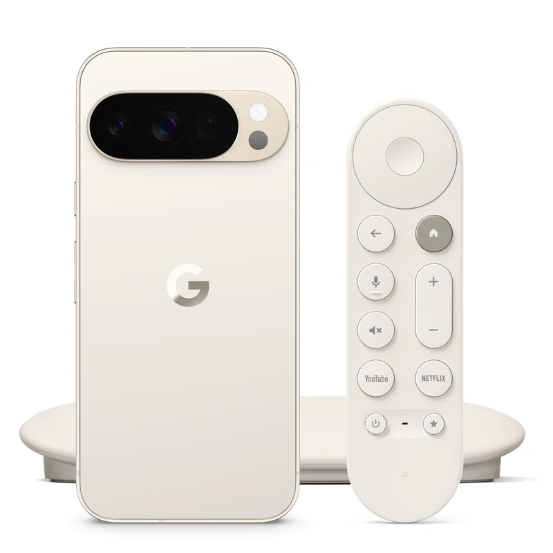 Google Pixel 10 Pro - Unlocked Android Smartphone with Gemini, Triple Rear Camera System, 24+ Hour Battery - Porcelain, 512GB TV Streamer (4K), Fast Streaming Entertainment - Porcelain - Image 1