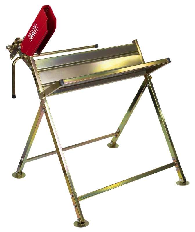 Sealey Heavy-Duty Sawhorse with Chainsaw Holder, 150kg Capacity, Adjustable Folding Metal Holder, Workbench - LSH150HD