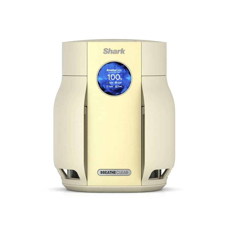 Shark BreatheClear Compact Air Purifier with NeverChange6 Exceeds HEPA Filter Standards, Automatic Sensing, Small Room Coverage, Butter Yellow, HP062UKYL