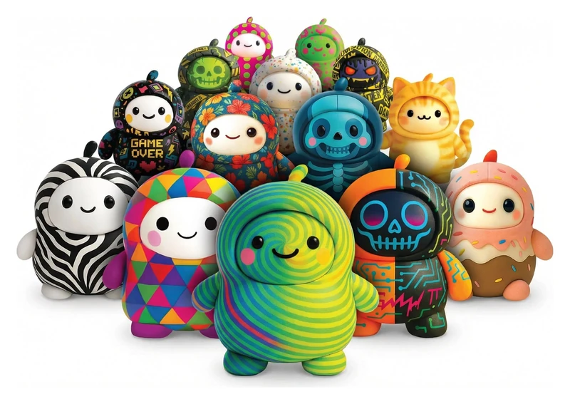 LamaTama Electronic Collectible Figures 6 cm Series 1 Heo Exclusive Blind Box Display (26) - Image 1