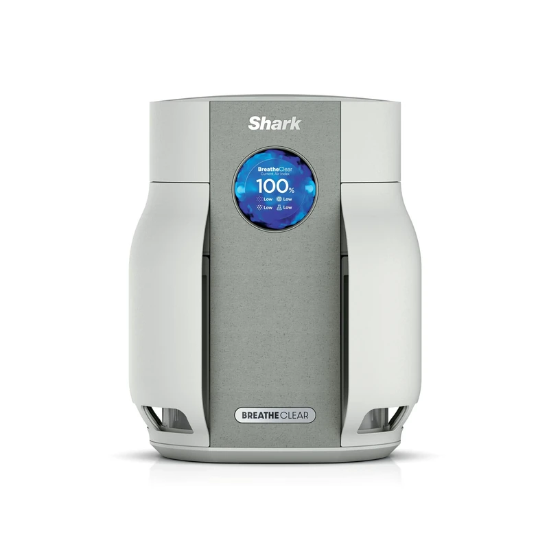 Shark BreatheClear Compact Air Purifier with NeverChange6 Exceeds HEPA Filter Standards, Automatic Sensing, Small Room Coverage, Dove, HP062UK