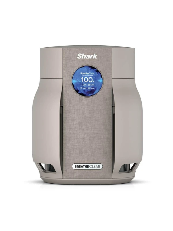 Shark BreatheClear Compact Air Purifier with NeverChange6 Exceeds HEPA Filter Standards, Automatic Sensing, Small Room Coverage, Dune, HP062UKSD