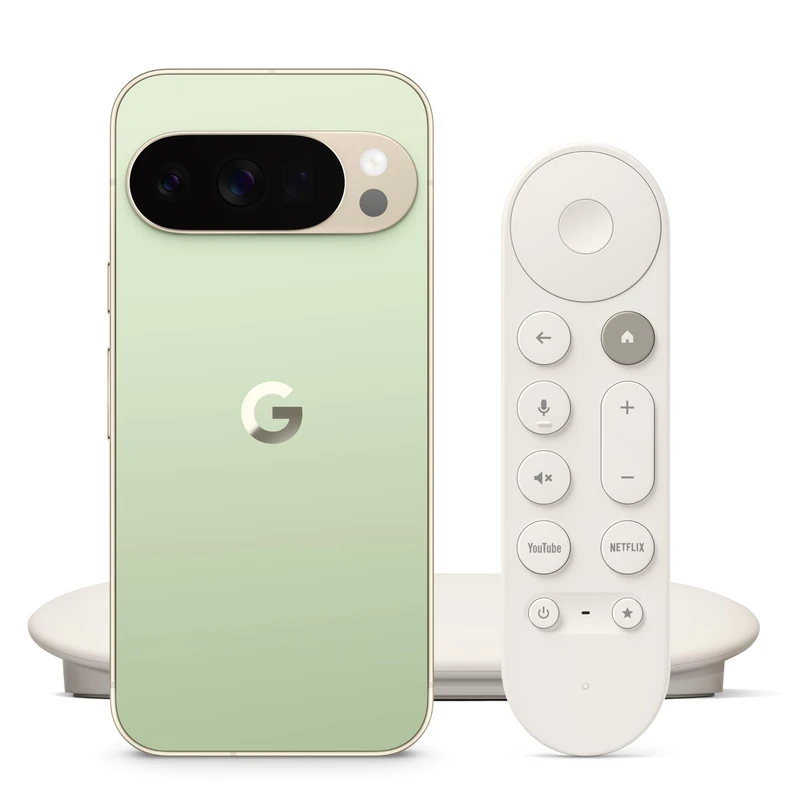Google Pixel 10 Pro - Unlocked Android Smartphone with Gemini, Triple Rear Camera System, 24+ Hour Battery - Jade, 256GB TV Streamer (4K), Fast Streaming Entertainment - Porcelain - Image 1