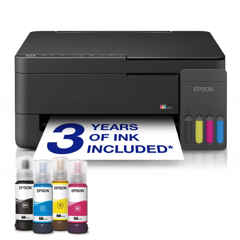 Epson EcoTank ET-2910 | Busy Home Use | Wi-Fi | A4 | Print, Copy, Scan | AirPrint Compatible | Compact | Includes Up To 3 Years of Ink