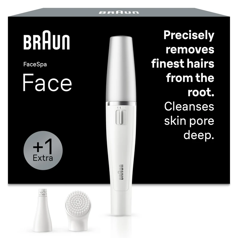 Braun FaceSpa, Facial Epilator & Cleansing System, + 1 Extra, 810, White/Silver - Image 1