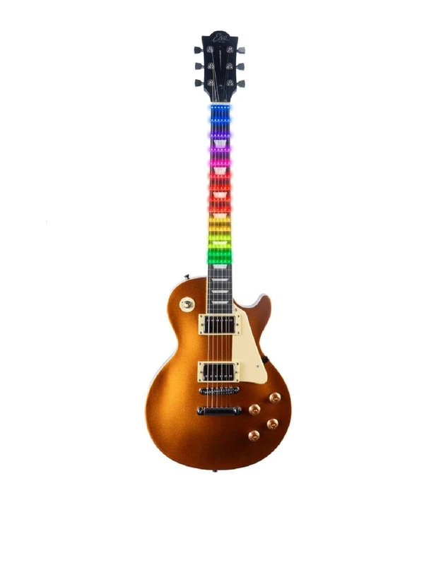 EKO Guitars LS-300 Visual Note, Single Cut Electric Guitar, Visual Note Learning System, Poplar Body, Humbucker Pickup, Gold
