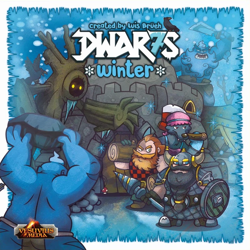 Vesuvius Media | Dwar7s Winter | Board Game, Standalone, Hand Building, Worker Placement, Resource Management, Tower Defense And 44 Miniatures | 2-4 Players | 60 Minutes