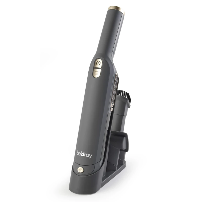 Beldray Dyno Digital Cordless Hand Vacuum Cleaner - Dual Speed, Storage Base Included, Crevice/Brush Tools, Washable & Reusable HEPA Filter, Rechargeable Hand Vac, Easy Empty, 100ml Dust Container