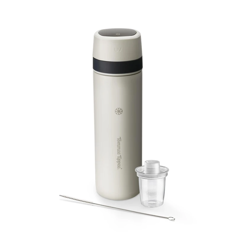 Tommee Tippee PrepGo Portable 2-in-1 Formula Feed Maker with Built-in UV Steriliser, Feed in 2 Minutes, Sterilises in 1 Minute, Kills 99.9% of Bacteria & Germs, Ideal for Travel & Night Feeds