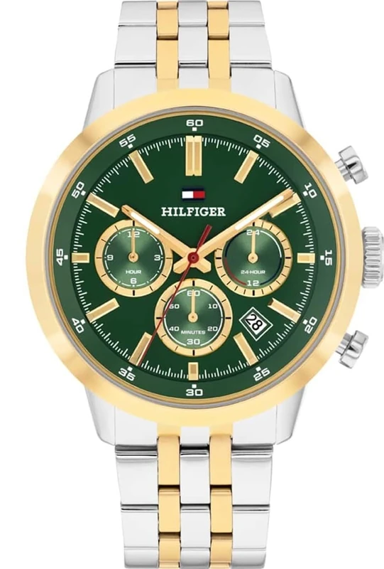 Tommy Hilfiger Chronograph Watch for Men with Dual Toned Steel Bracelet