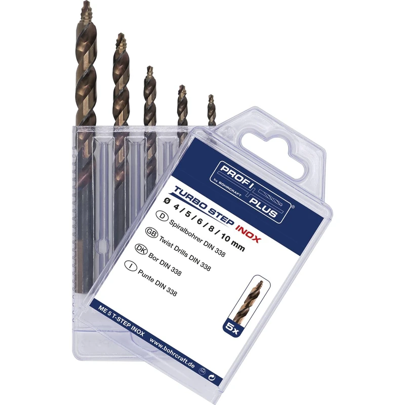 BOHRCRAFT Juego DIN HSS-E Co5 338 Drill bit Set Silver Size 55