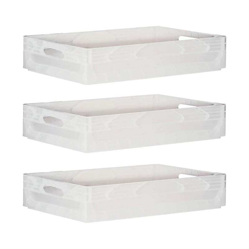 Well Home Set of 3 Transparent Industrial Boxes 60x40x12 in Polypropylene being compact and resistant - Image 1