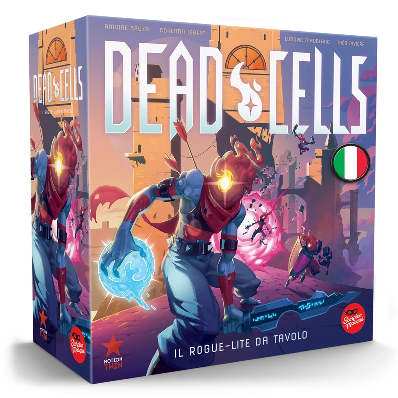 Asmodee DEAD CELLS - Collabrative Board Game Inspired by the Famous Dead Cells Video Game - Rough-Lite Metroidvania Board Game - 1-4 Players - 14+ Years Old - Italian Edition