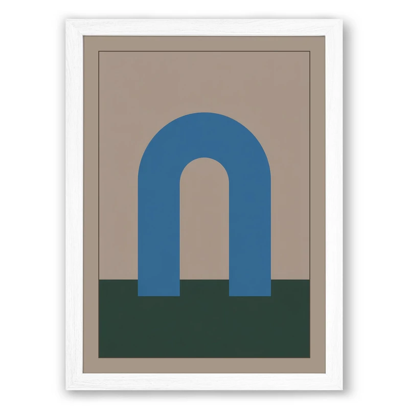 Architectural Balance Minimalist Framed Wall Art Print A1 (84.1×59.4cm) White, Wall Decor for Living Room, Bedroom, Office & Home, Ready to Hang, Art Gift - Image 1