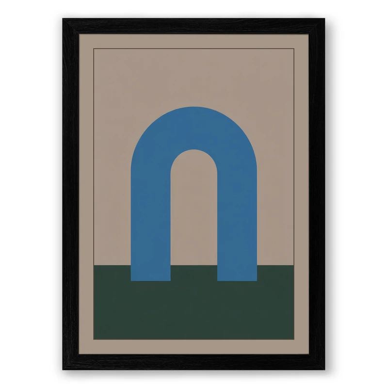 Architectural Balance Minimalist Framed Wall Art Print A1 (84.1×59.4cm) Black, Wall Decor for Living Room, Bedroom, Office & Home, Ready to Hang, Art Gift