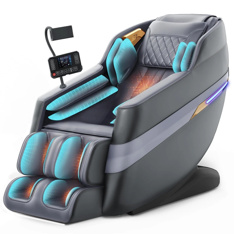 FURNIMAT 2026 Upgraded 4D SL-Track Massage Chair, Full Body Shiatsu Massage Chair for Home Office, AI Voice Control, Zero Gravity, Body Scan, Heat Therapy, No Assembly, Back Pain Relief