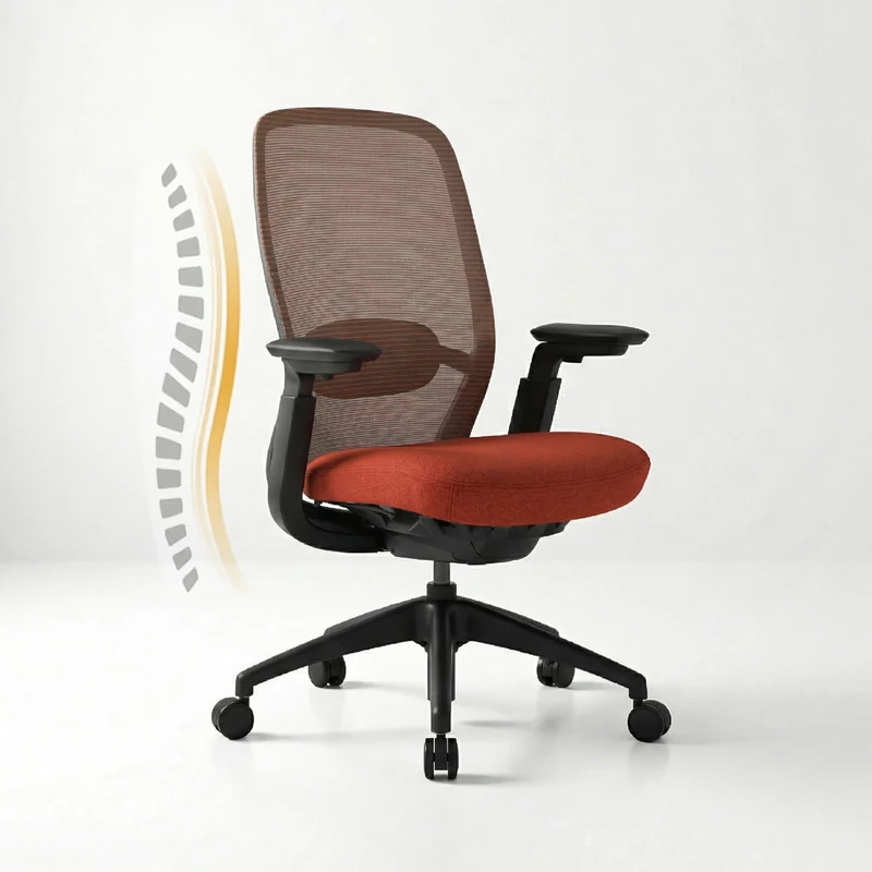 COLAMY Ergonomic Office Chair with Adaptive Recline & Tilt Lock, Mesh Desk Chair with 4D Armrests, Adjustable Lumbar Support & Headrest, Saddle Seat Cushion, Heavy Duty 136kg Executive Computer Chair - Image 1