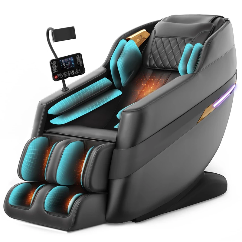 FURNIMAT 2026 Upgraded 4D SL-Track Massage Chair, Full Body Shiatsu Massage Chair for Home Office, AI Voice Control, Zero Gravity, Body Scan, Heat Therapy, No Assembly, Back Pain Relief