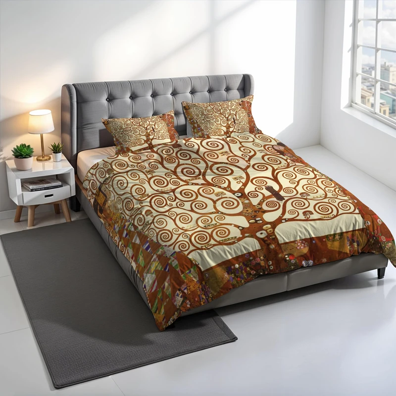 SD48 Digital Print Duvet Cover Set, 100% Cotton, Made in Italy, Double Bed Duvet Cover Set 250 x 200 cm+2 Pillowcases 50 x 80 cm