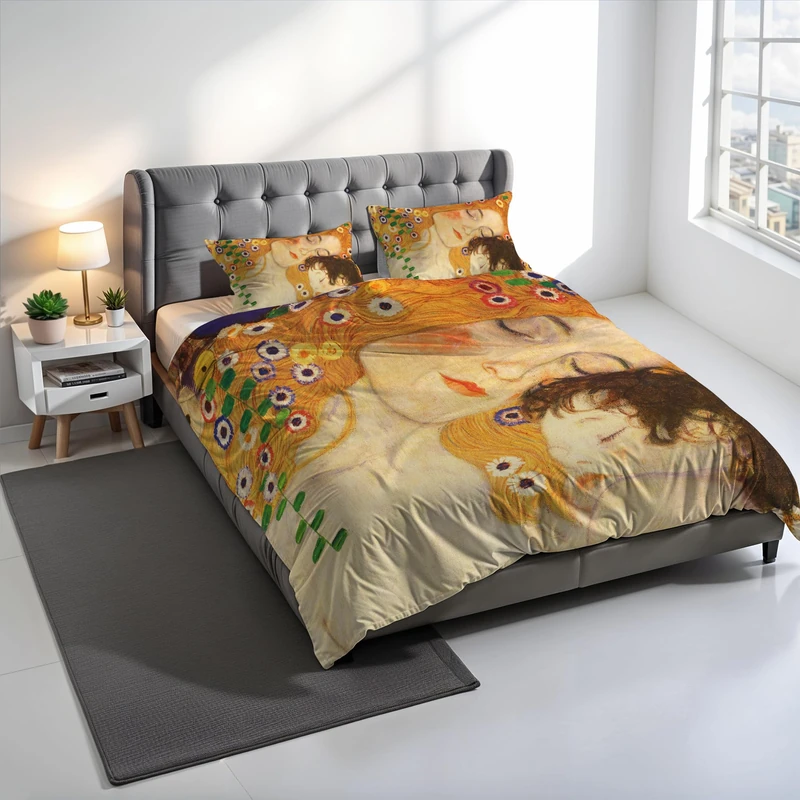 SD50 Digital Print Duvet Cover Set, 100% Cotton, Made in Italy, Double Bed Duvet Cover Set 250 x 200 cm+2 Pillowcases 50 x 80 cm - Image 1