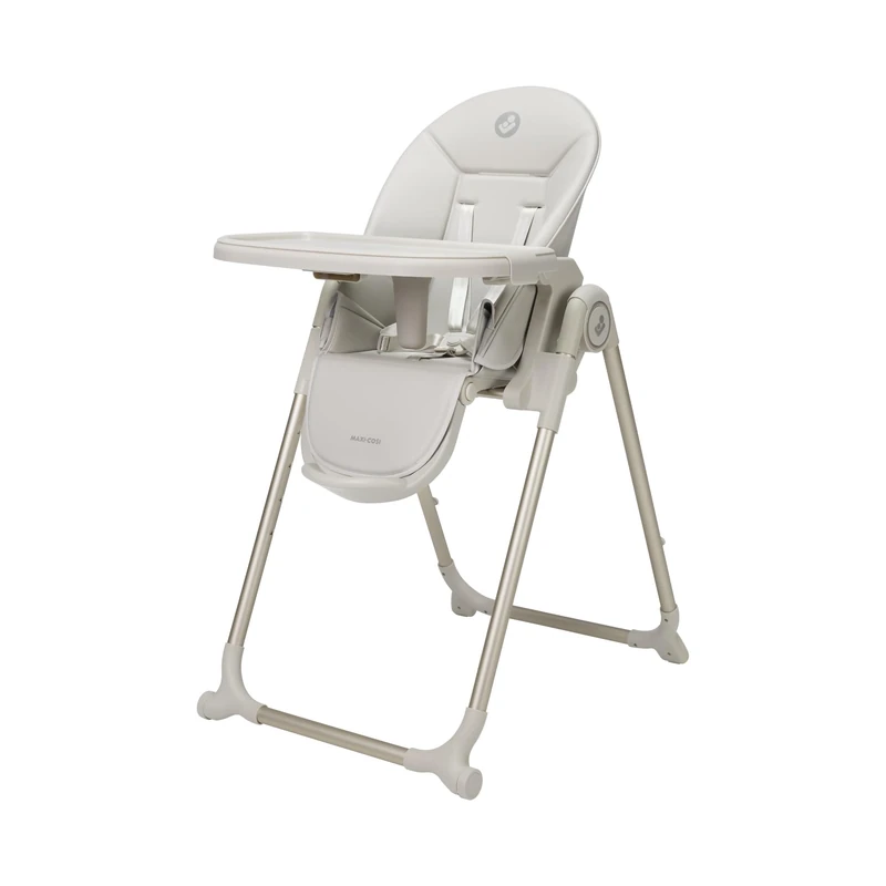 Maxi-Cosi Ava2 Baby Highchair, 0-3 Years (up to 15 kg), Compact & Foldable High Chair, Lightweight (9,45 kg), 4 Recline & 5 Height Adjustments, One-Hand Removable Tray, 2 Wheels, Elegance Beige