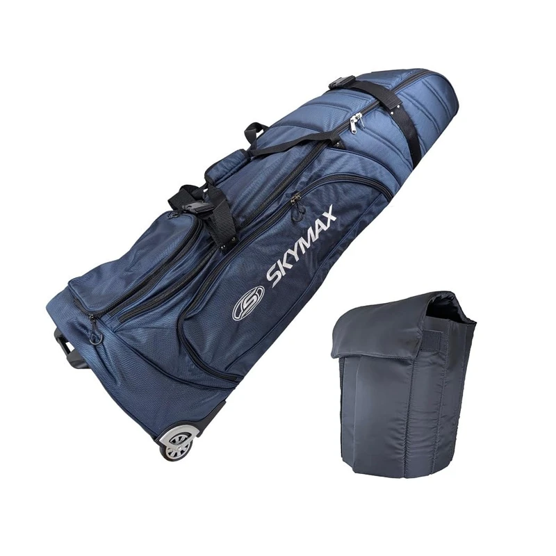 Skymax Deluxe Padded Wheeled Golf Travel Cover – Heavy Duty Golf Flight Bag with Wheels, Foam Padding & Compression Straps