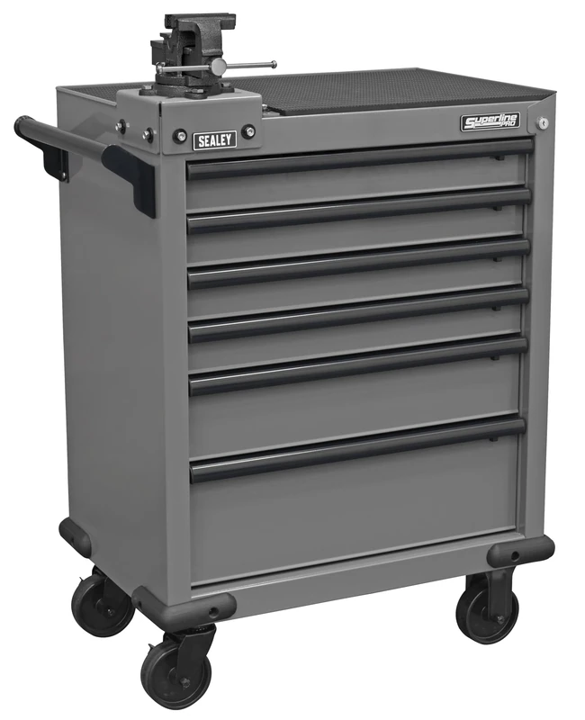 Sealey Superline PRO® Rollcab 6 Drawer with SG Swivel Base 100mm Vice - APMWS2COMBO