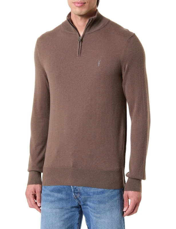 AllSaints Kilburn Zip Funnel Sage Green