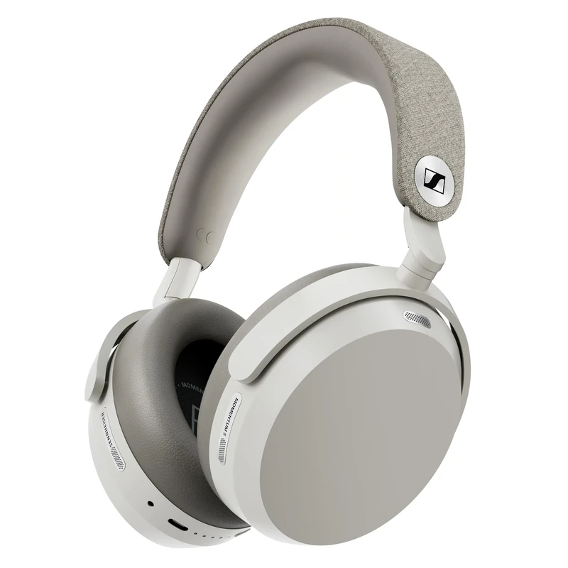 Sennheiser MOMENTUM 5 Wireless Noise Cancelling Headphones – Bluetooth Headphones with Crystal‑Clear Calls, Adaptive ANC, Over‑Ear Design, 57‑Hour Battery, Dolby Atmos and Lossless audio, White - Image 1