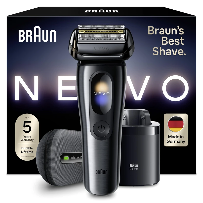 Braun NEVO Men’s Electric Shaver for A No Compromise Shave, Graphite
