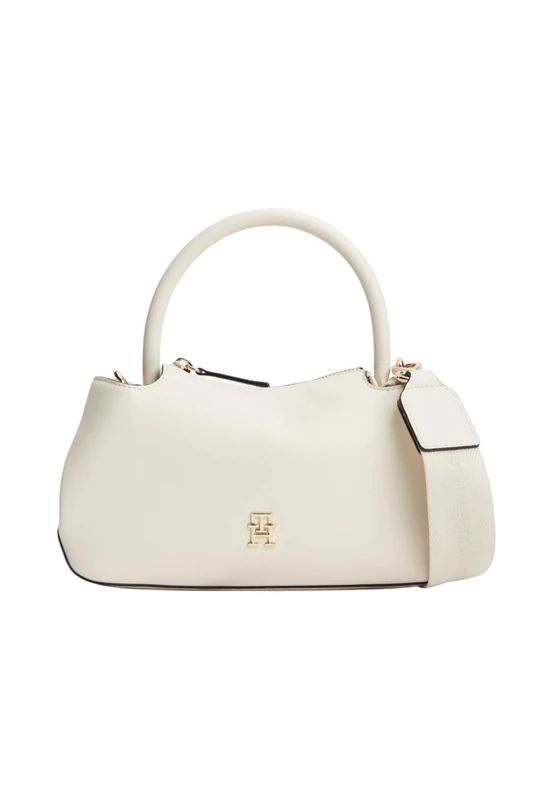 Tommy Hilfiger Women TH LOGOTAPE MINI SATCHELAW0AW18743, Satchel, BEIGE, One Size