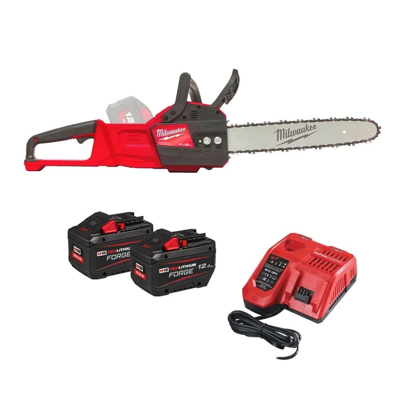 Milwaukee M18 Fuel Cordless Chainsaw, 35cm, 18V, FCHS35-122, with 2X 12.0Ah Forge Batteries