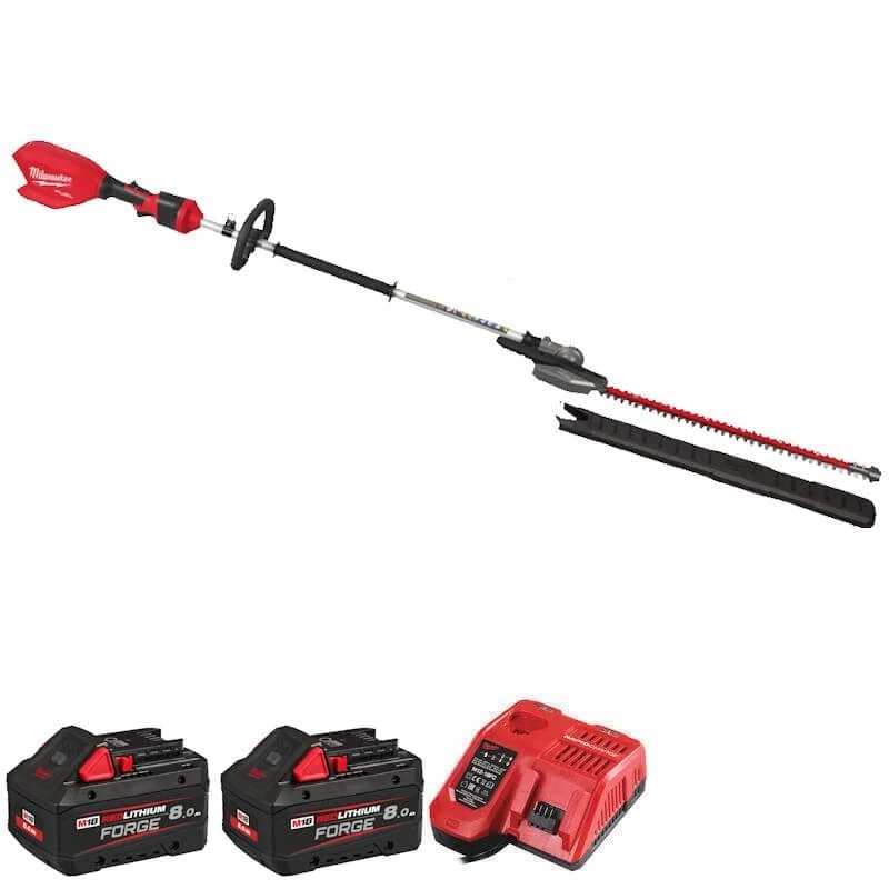 Milwaukee M18 FUEL Extended Pole Hedge Trimmer, 216cm, Cordless, M18FHETE22-802